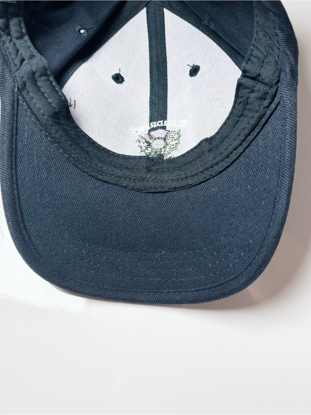 Vintage St Andrews Scotland Golf Hat Cap Navy Blue Thistle Emblem Sandwich Brim - Picture 4 of 6